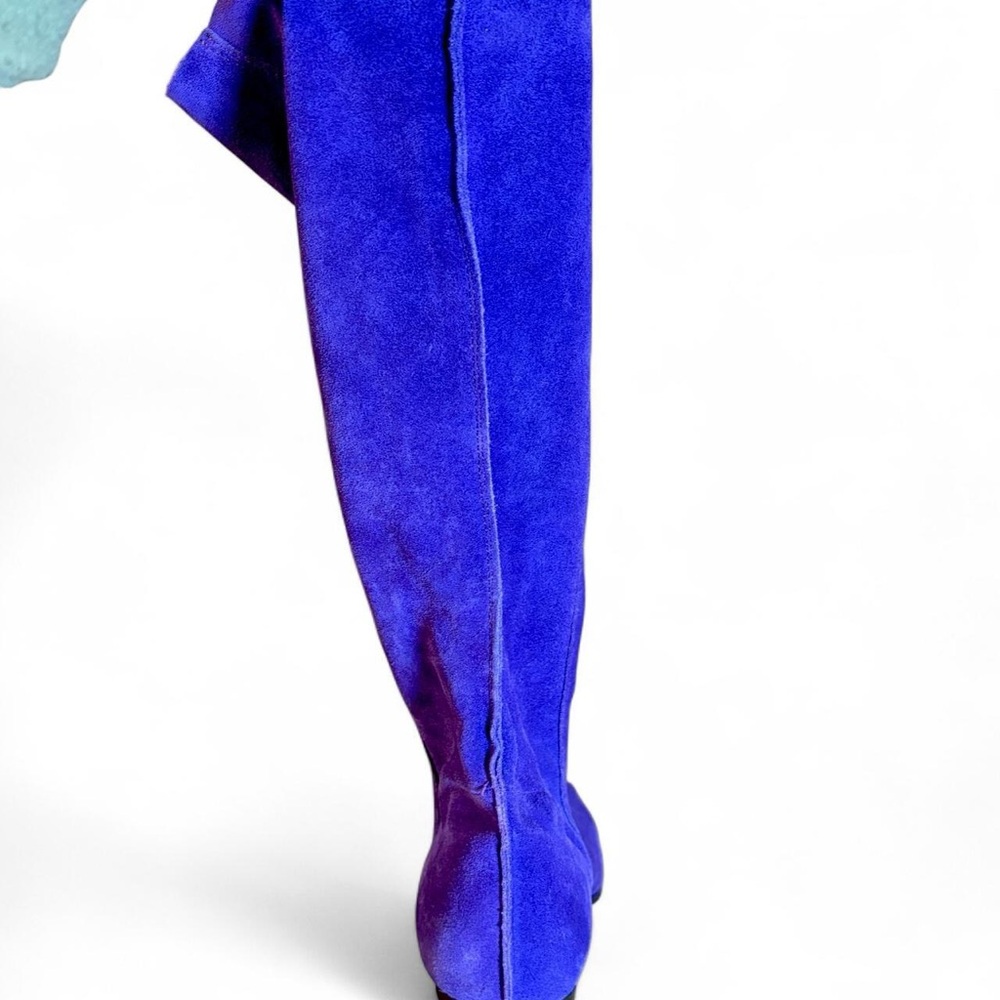 Endicot Johnson vintage vibrant purple suede pull-on knee-high boots - Picture 15 of 15